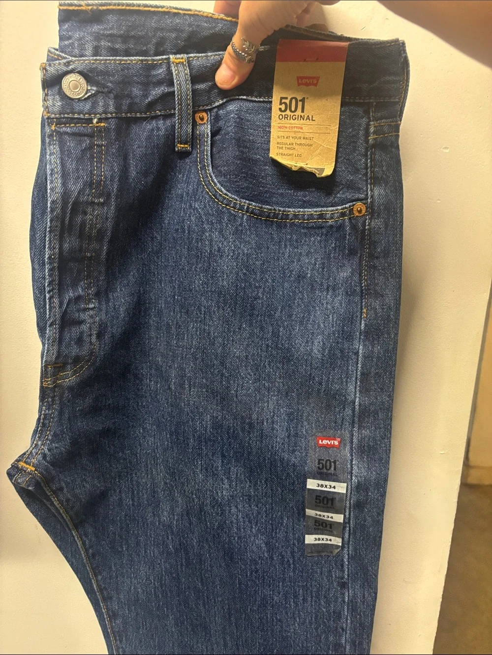 Tags still on, never worn. Levi's 501 Original Men's Straight Jeans - Blue